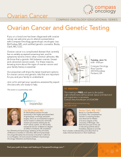 Ovarian Cancer and Genetic Testing
