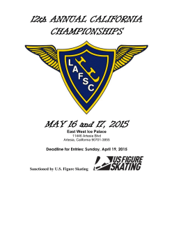 12th ANNUAL CALIFORNIA CHAMPIONSHIPS MAY 16 and 17, 2015