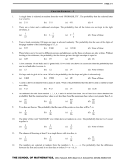 probability - Full Length Tests