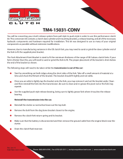 TM4-15031-CONV - Competition Clutch