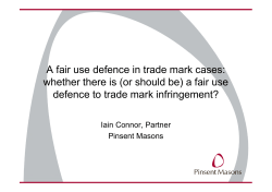 a fair use defence to trade mark infringement?