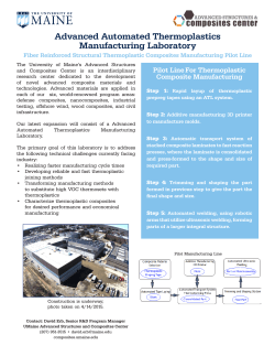 Thermoplastics Manufacturing Laboratory Brochure