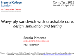 Wavy-ply sandwich with crushable core: