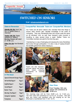SWITCHED ON SENIORS - ComputerPals Newcastle