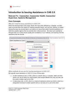 Introduction to Issuing Assistance in CAS 2.0