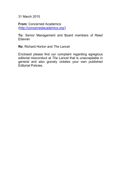Full Text of the Letter of Complaint