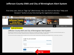 Jefferson County EMA and City of Birmingham Alert System