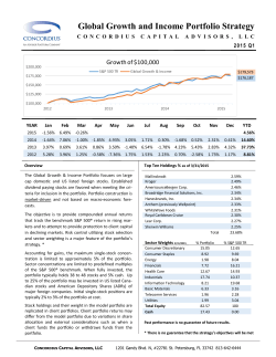 Global Growth & Income - Concordius Capital Advisors, LLC