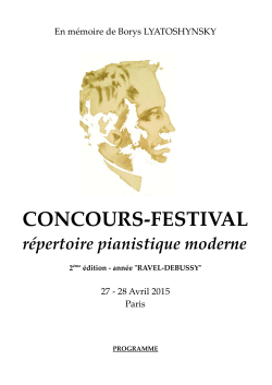 programme 2015 - Concours Festival