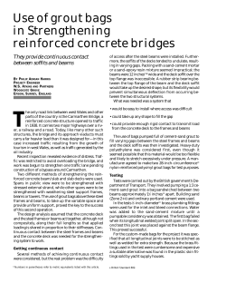 Use of grout bags in Strengthening reinforced concrete bridges