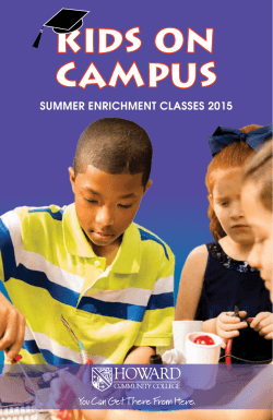 summer enrichment classes 2015 - Continuing Education