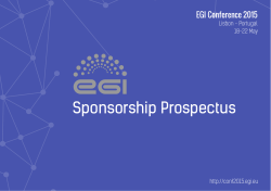 Sponsor Prospectus - EGI Conference 2015