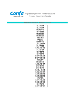 Listado de Paquete Escolar no reclamado