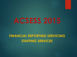financial reporting servicing staffing services