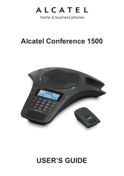 Alcatel Conference 1500 USER`S GUIDE