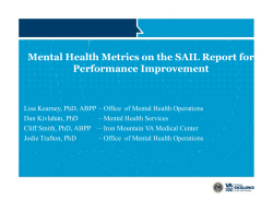 Mental Health Metrics on the SAIL Report for Performance