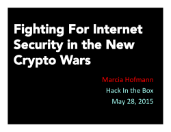 Fighting for Internet Security in the New Crypto Wars