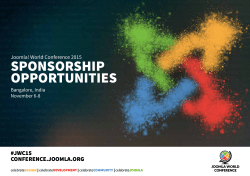 Sponsors PDF - Joomla! World Conference 2015