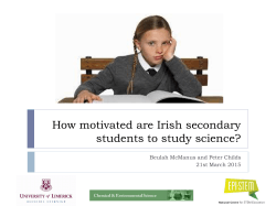 How motivated are Irish secondary students to study science?