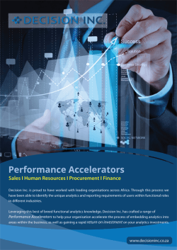 Performance Accelerators Overview