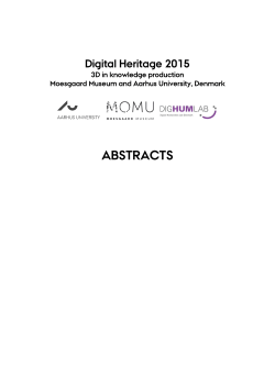 Abstracts Digital Heritage 2015
