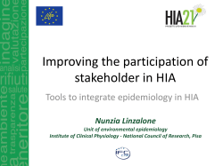 Improving the participation of stakeholder in HIA