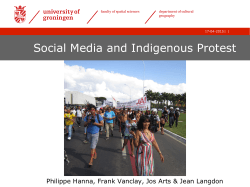Social Media and Indigenous Protest