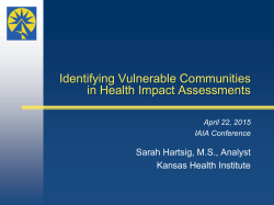 Identifying vulnerable Communities in HIA