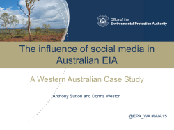 The influence of social media in Australian EIA
