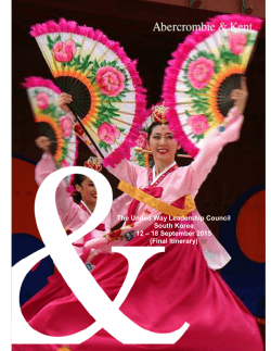 UW South Korea trip FINAL itinerary and pricing