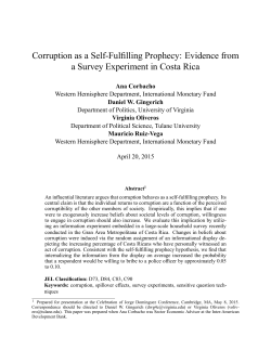 Corruption as a Self-Fulfilling Prophecy: Evidence from a Survey