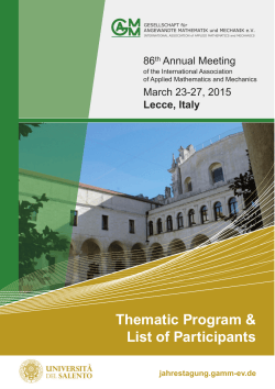 Thematic Program & List of Participants