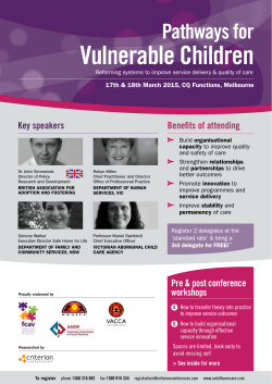 Vulnerable Children - Criterion Conferences