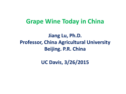 Grape Wine Today in China - Confucius Institute at UC Davis