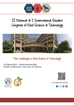 II National & I International Student Congress of Food Science