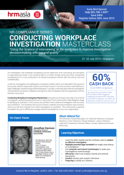 CONDUCTING WORKPLACE INVESTIGATION