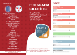 PROGRAMA CIENTÃFIC - Congres Nacional CatalÃ  d`Urologia