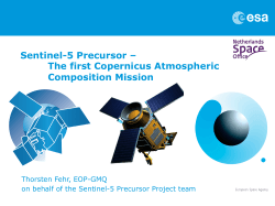 Sentinel-5 Precursor â The first Copernicus Atmospheric