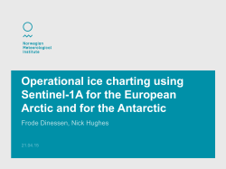 Operational ice charting using Sentinel