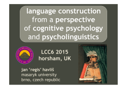 language construction from a perspective of cognitive psychology