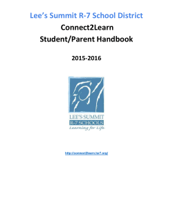 Connect2Learn 2015-16 Student/Parent Handbook