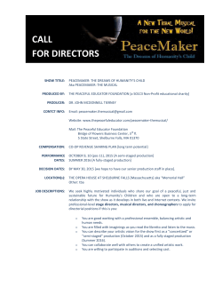 peacemaker.call for directors