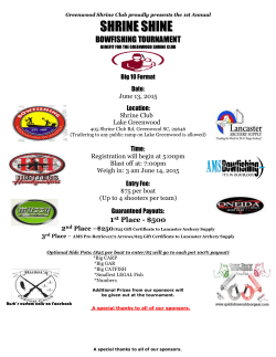 Upstate Bowfishing Club proudly presents the 1st Annual
