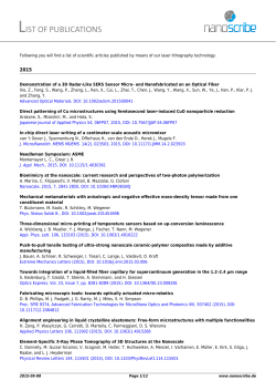 List of Scientific Publications