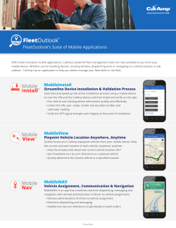 FleetOutlook Mobile Applications