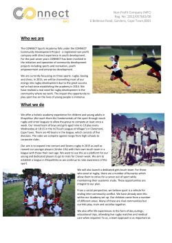 Who we are What we do - Connect Sports Academy