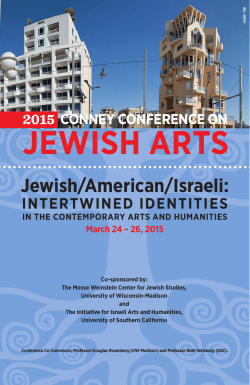 JEWISH ARTS - Conney Project - University of Wisconsin
