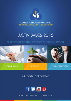 ACTIVIDADES 2015 - Consejo Publicitario Argentino
