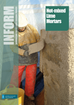 Hot-mixed Lime Mortars - Technical Conservation