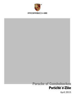April 2015 - Porsche of Conshohocken